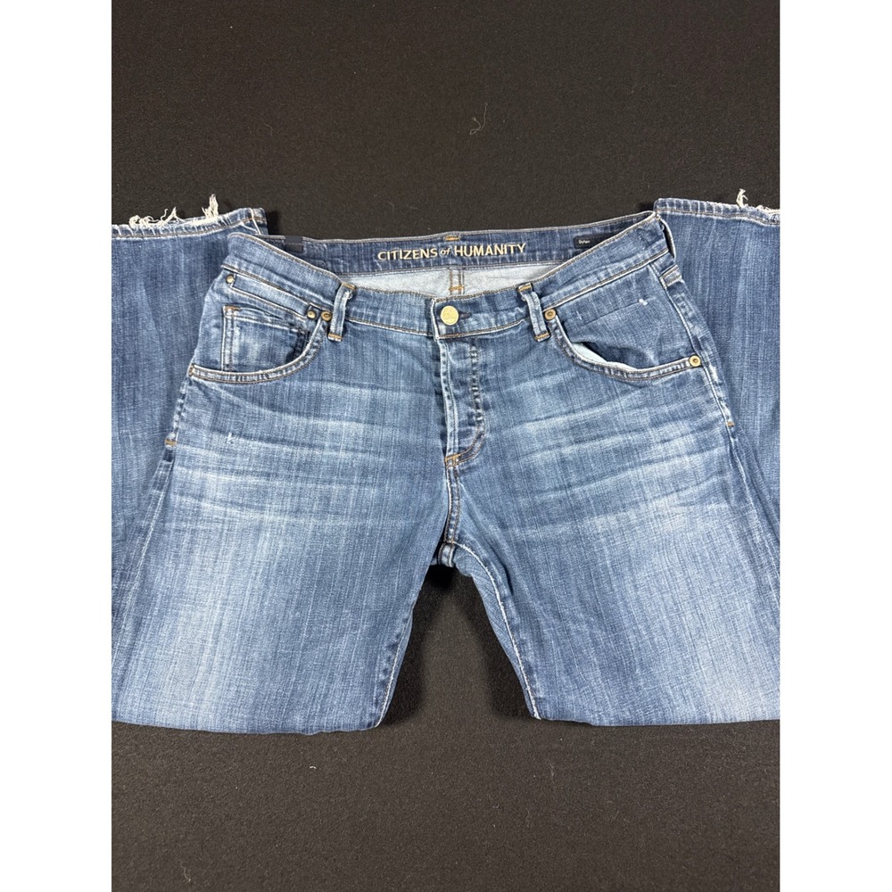 Vintage Citizens of Humanity Dylan Relaxed Boy Blue Distressed 1226-132 Size 33W